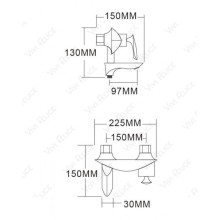 Смеситель Felice 9040 B для ванны с душем