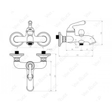 Смеситель Felice 0540 CROMO для ванны с душем