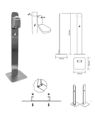Диспенсер дезинфицирующего средства Bemeta Hotel 124109355 Нержавеющая сталь