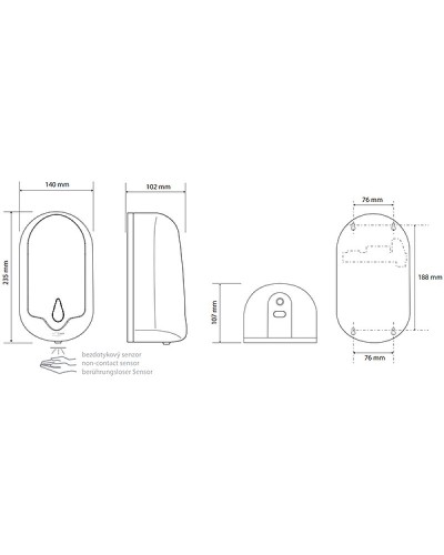 Диспенсер дезинфицирующего средства Bemeta Hotel 124109355 Нержавеющая сталь