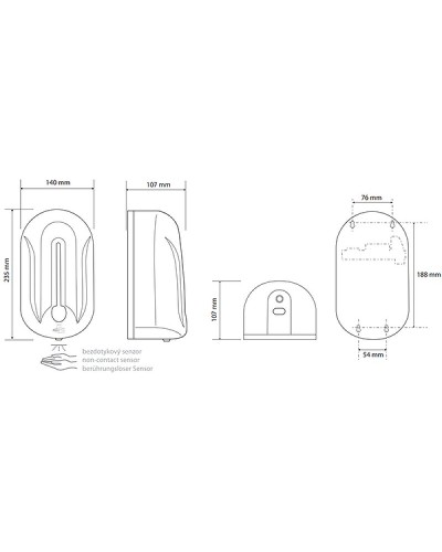 Диспенсер дезинфицирующего средства Bemeta Hotel 124109346 Белый