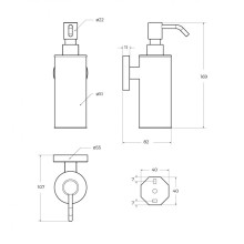 Диспенсер для мыла подвесной, металл CEZARES RELAX-SOIS-M-01