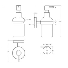 Диспенсер для мыла подвесной, стекло CEZARES RELAX-SOIS-V-GM