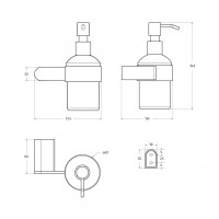 Диспенсер для мыла подвесной, стекло CEZARES STYLUS-SOIS-V-IN