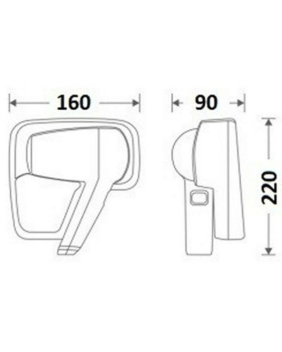 Фен настенный CeramaLux D9029 Белый
