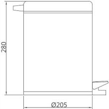 Ведро для мусора Haiba HB702 Хром