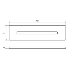 Полка для ванны Excellent Level WAPO.LEVEL-SZARY Серая