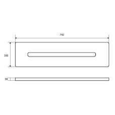 Полка для ванны Excellent Level WAPO.LEVEL-SZARY Серая