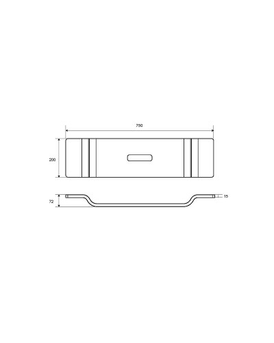 Полка для ванны Excellent Zen DOEX.1102.750.TR Прозрачная