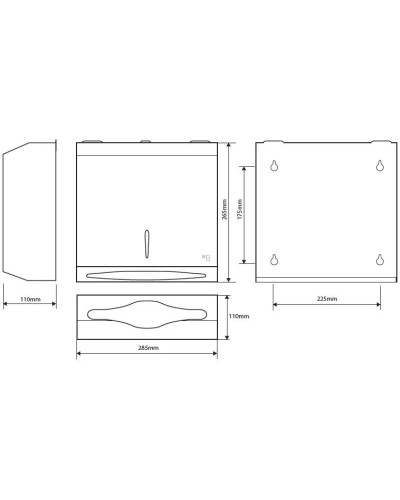 Диспенсер для бумажных полотенец  Bemeta Hotel Equipment 113103031