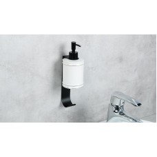 Держатель дозатора жидкого мыла Fixsen Practica FX-800A с крючком универсальный Черный