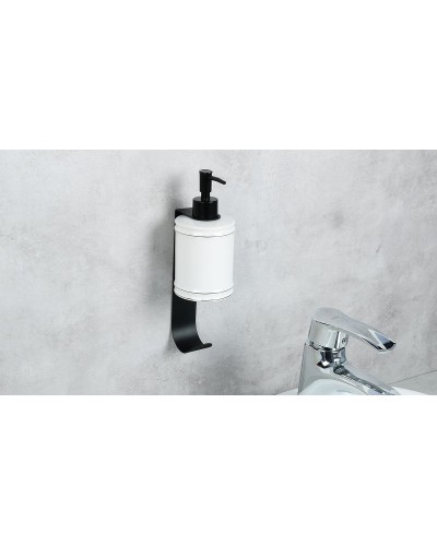 Держатель дозатора жидкого мыла Fixsen Practica FX-800A с крючком универсальный Черный