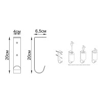 Держатель дозатора жидкого мыла Fixsen Practica FX-800B с крючком универсальный Хром