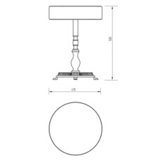 Пуф Migliore Elisabetta 17008 Бронза Белый