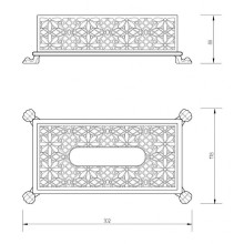 Контейнер для салфеток Migliore Elisabetta 17001 Бронза
