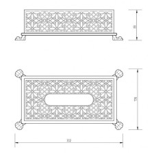 Контейнер для салфеток Migliore Elisabetta 17001 Бронза