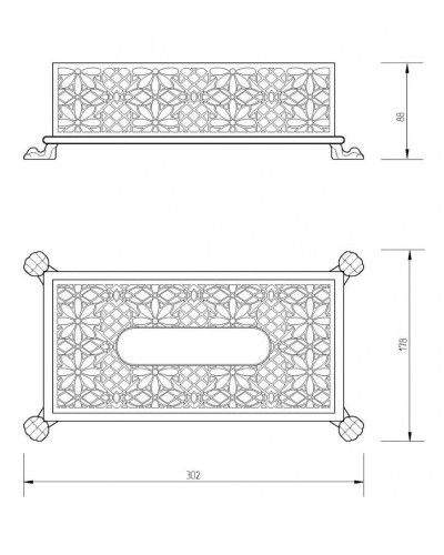 Контейнер для салфеток Migliore Elisabetta 17068 Золото