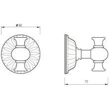 Держатель цепочки высокого бачка Migliore Luxor 26150 Золото