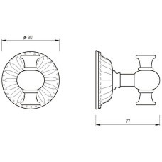 Держатель цепочки высокого бачка Migliore Luxor 26150 Золото