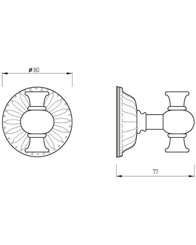 Держатель цепочки высокого бачка Migliore Luxor 26150 Золото