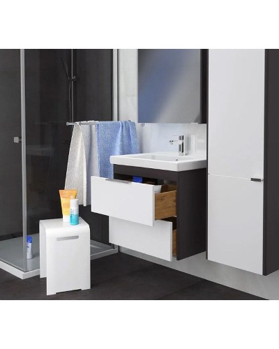 Табурет в ванную Creto 1-02SDDW Белый