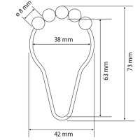 Кольца для карниза Bemeta Hotel 153653502 12 шт.