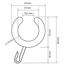 Кольца для карниза Bemeta Hotel 153653506 12 шт.