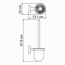 Ершик для унитаза WasserKRAFT Lippe K-6527 Хром