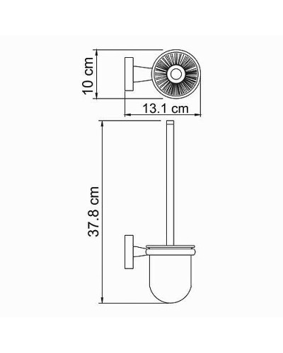 Ершик для унитаза WasserKRAFT Lippe K-6527 Хром