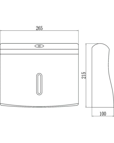 Диспенсер для бумажных полотенец Savol CF8233W