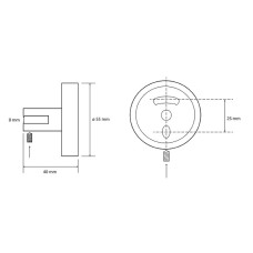 Держатель для полочки Bemeta Omega 104102112-6mm Хром