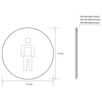 Табличка информационная "мужской туалет" Bemeta Home 111054002
