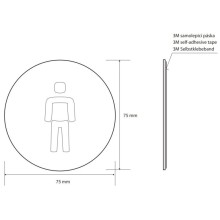 Табличка информационная "мужской туалет" Bemeta Home 111054002
