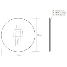 Табличка информационная "мужской туалет" Bemeta Home 111054002