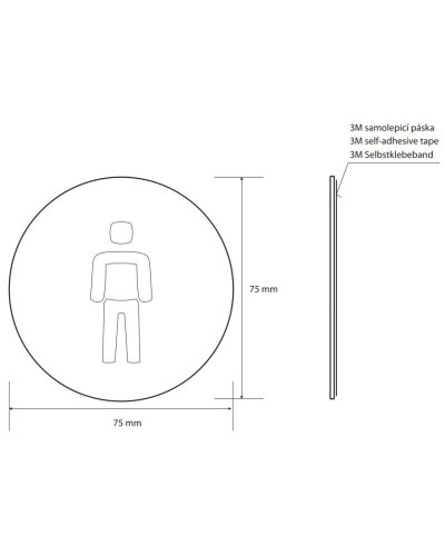Табличка информационная "мужской туалет" Bemeta Home 111054002