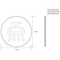 Табличка информационная "душевая комната" Bemeta Home 111054004