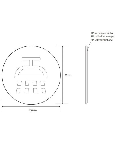 Табличка информационная "душевая комната" Bemeta Home 111054004