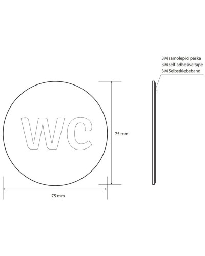 Табличка информационная "туалет" Bemeta Home 111054006
