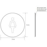 Табличка информационная "женский туалет" Bemeta Home 111054007