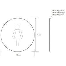 Табличка информационная "женский туалет" Bemeta Home 111054007