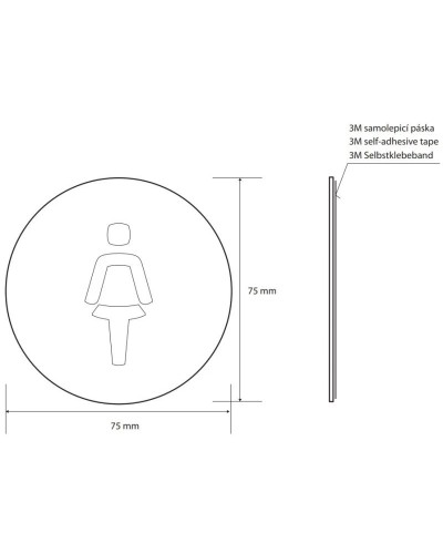 Табличка информационная "женский туалет" Bemeta Home 111054007