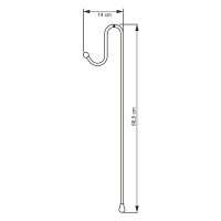 Держатель для навесных полок WasserKRAFT K-1122 Хром