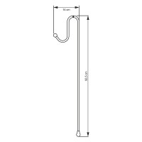 Держатель для навесных полок WasserKRAFT K-1133 Хром