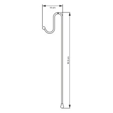 Держатель для навесных полок WasserKRAFT K-1133 Хром