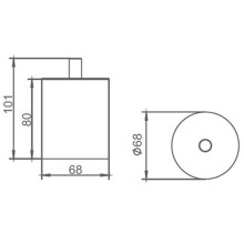 Баночка для ванной AltroBagno AltroBagnoCBJ083002Cr