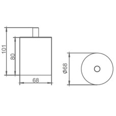 Баночка для ванной AltroBagno AltroBagnoCBJ083002Cr
