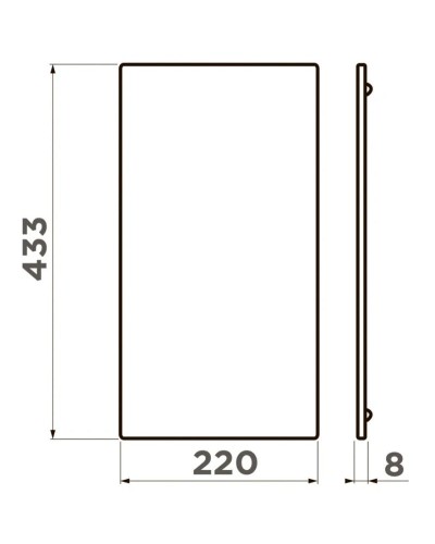 Разделочная доска 43,3х22х0,8 см Omoikiri CB-Sintesi-M-GB графит 4999070