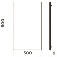 Разделочная доска 50х30х0,9 см Omoikiri CB-Sintesi-L-GB графит 4999071
