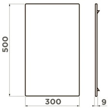Разделочная доска 50х30х0,9 см Omoikiri CB-Sintesi-L-GB графит 4999071