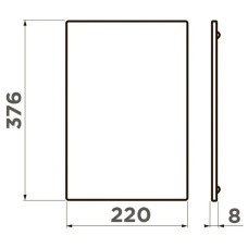 Разделочная доска 37,6х22х0,8 см Omoikiri CB-Sintesi-S-WD wood 4999098